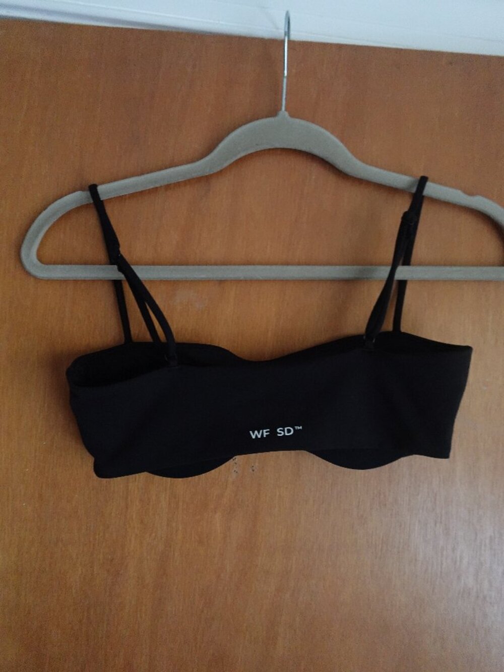 Sarah's Day x White Fox Black Bandeau Swim Top - Size S